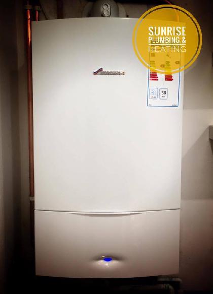 New Worcester boiler fitted by Sunrise Plumbing & Heating